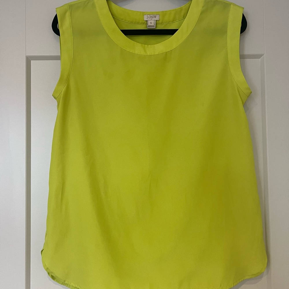 JCrew Small Lime Green Tank Top